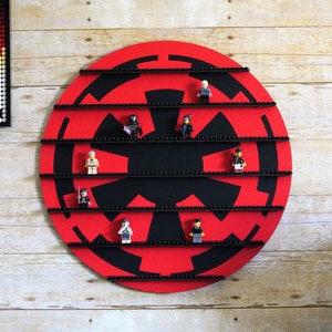 Empire Logo SW Handmade Mini Figure Display Shelf: Holds 70+ Figures (18inx18in)