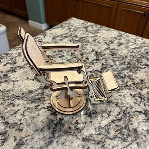 Handmade Baltic Birch Barber Chair: Cosmetology Gift