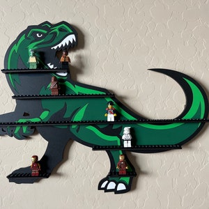 Tyrannosaurus Rex (T-Rex) Handmade Mini Figure Display - Holds Over 37 Mini Figs (25x18)