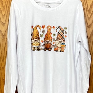 Fall Gnome Trio: Cotton Long Sleeve Shirt