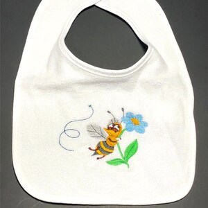Bumble Bee with Flower Baby Bib