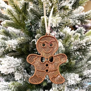 Lace Gingerbread Man - Light Brown