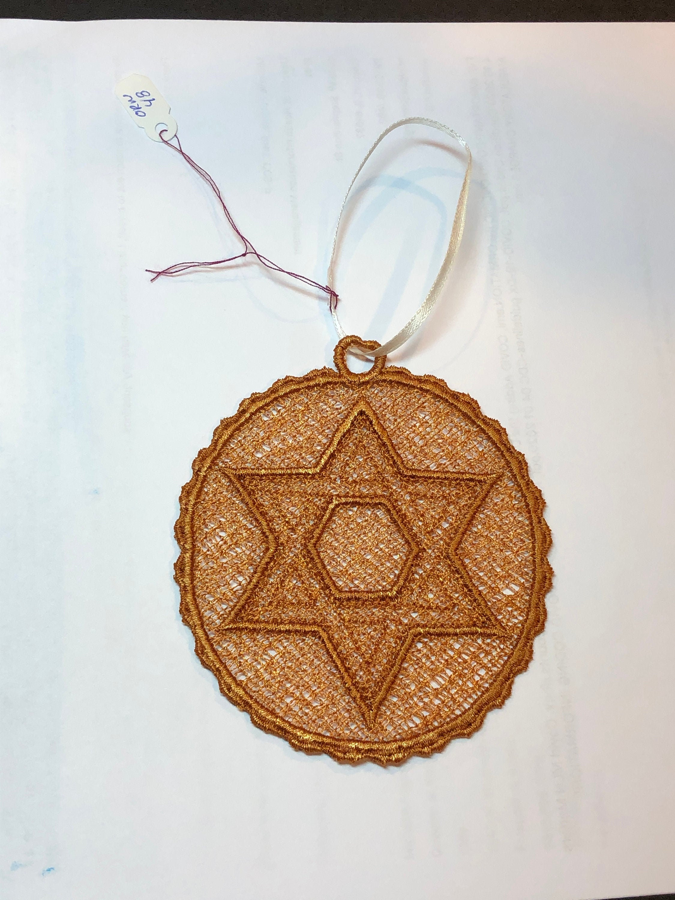 Lace Jewish Ornament Gold Etsy