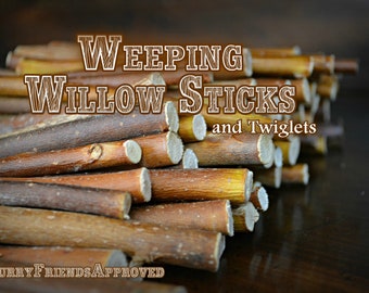 Weeping willow sticks, treats for small pets, twiglets, sticks, chinchilla, rabbit, hamster, gerbil, guinea pig, bird