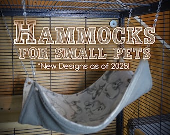 Hammock, small pet accessory, chinchilla, ferret, rat, sugar glider, anti pill fleece