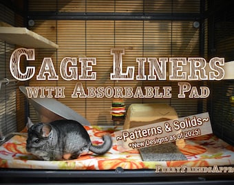 Fleece cage liners, with absorbable pad, critter nation, ferret nation, chinchilla, ferret, small animal, anti pill, washable