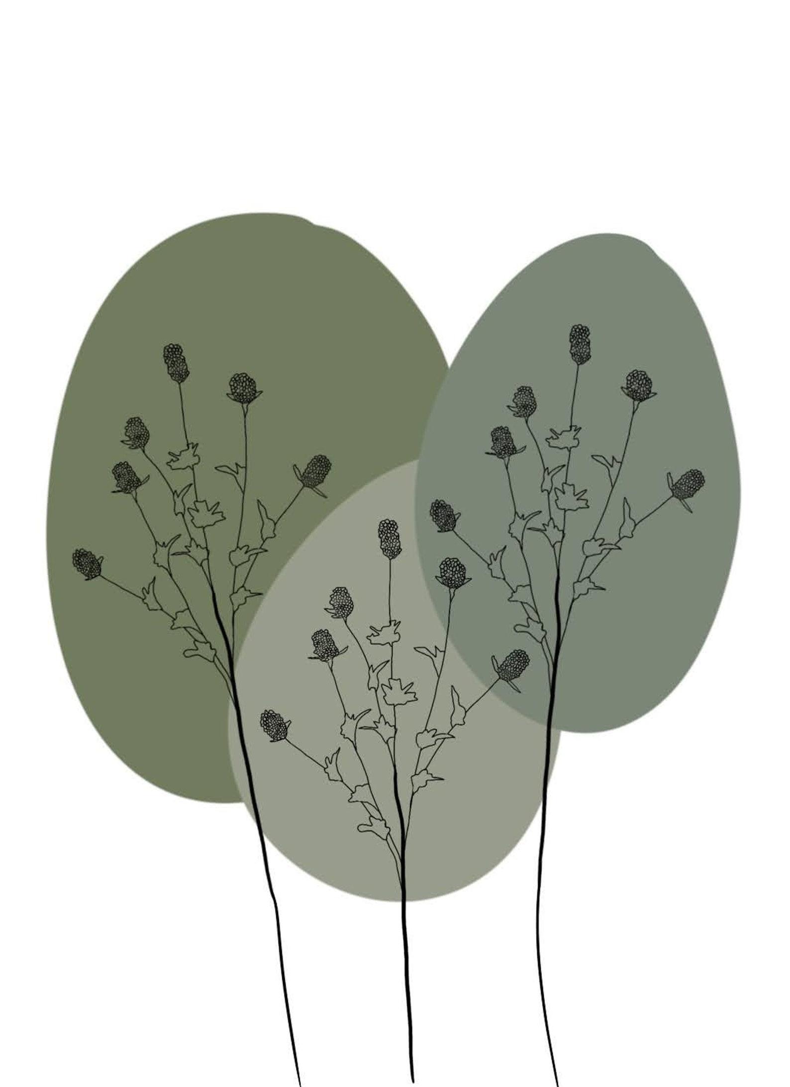 Digital Download Green Floral Posters Set of 4 Etsy UK