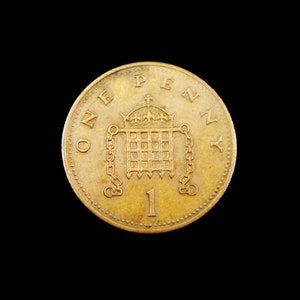 Feine authentische alte 1-Penny-Münze von 1986 (Queen Elizabeth II) ...Guter Zustand