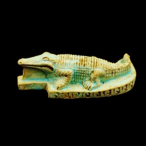 Antique Crocodile Figure of Ancient Egyptian Nile Crocodile God Sobek...Evil Protection...ONE OF A KIND