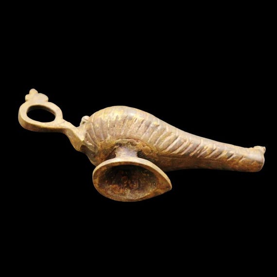 希少な、ユニークなアンティークローマ古代エジプトブロンズオイル