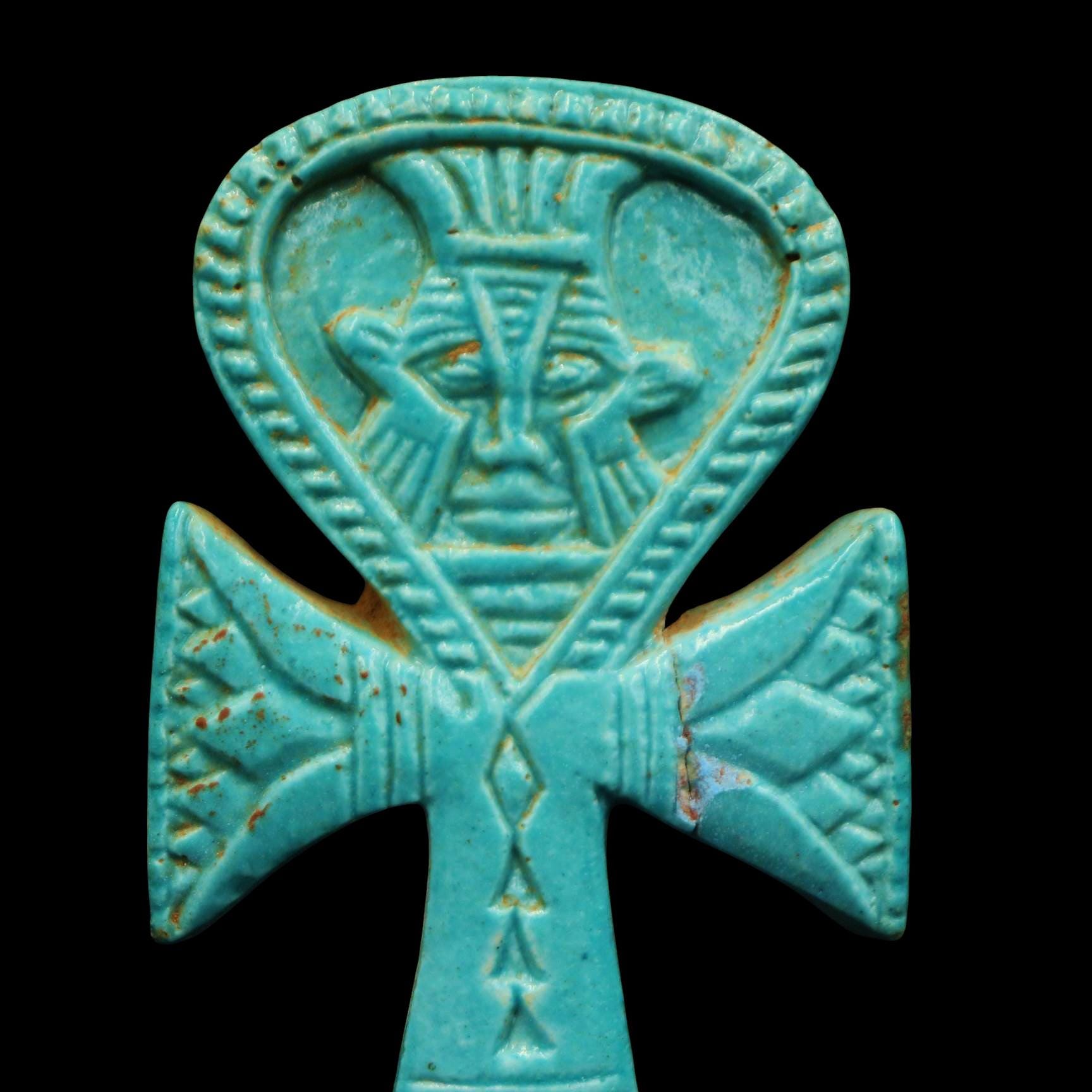 希少なアンティーク石製お守りクロス ANKH 古代エジプトの「生命の鍵