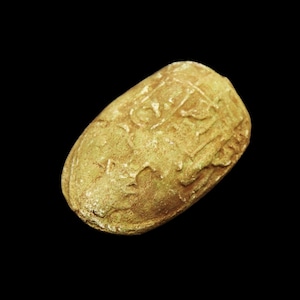 Rare Antique Egyptian Terracotta Scarab Beetle Amulet Figurine...UNIQUE