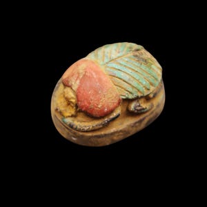 Antique Egyptian Stone of Ancient Scarab Beetle Khepri Amulet Figurine...UNIQUE