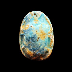 Authentic Unique Antique Stone/Faience Scarab Beetle Amulet Figurine of Ancient Egyptian Civilization