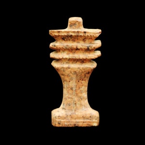 Amulette en pierre ancienne rare, statue du pilier Djed de l'Égypte ancienne, « Symbole de force et de résilience ».... GRANDE