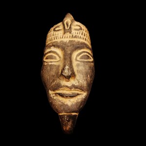 Rare Antique Egyptian Solid Bust Ancient king Pharaoh Mask with Great details....ONE OF A KIND