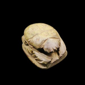 Unique Large Antique Egyptian Stone Scarab (Kheper) Beetle Amulet Figure