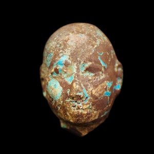 Rare Antique Egyptian Queen Pharaoh Stone/Faience Bust Mask Figure...MEDIUM