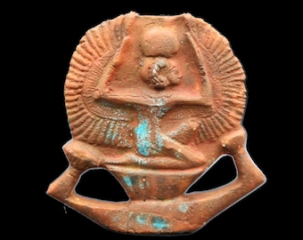 Zeldzame antieke faience-amuletbeeld van oud Egyptisch.... ZEER UNIEK!