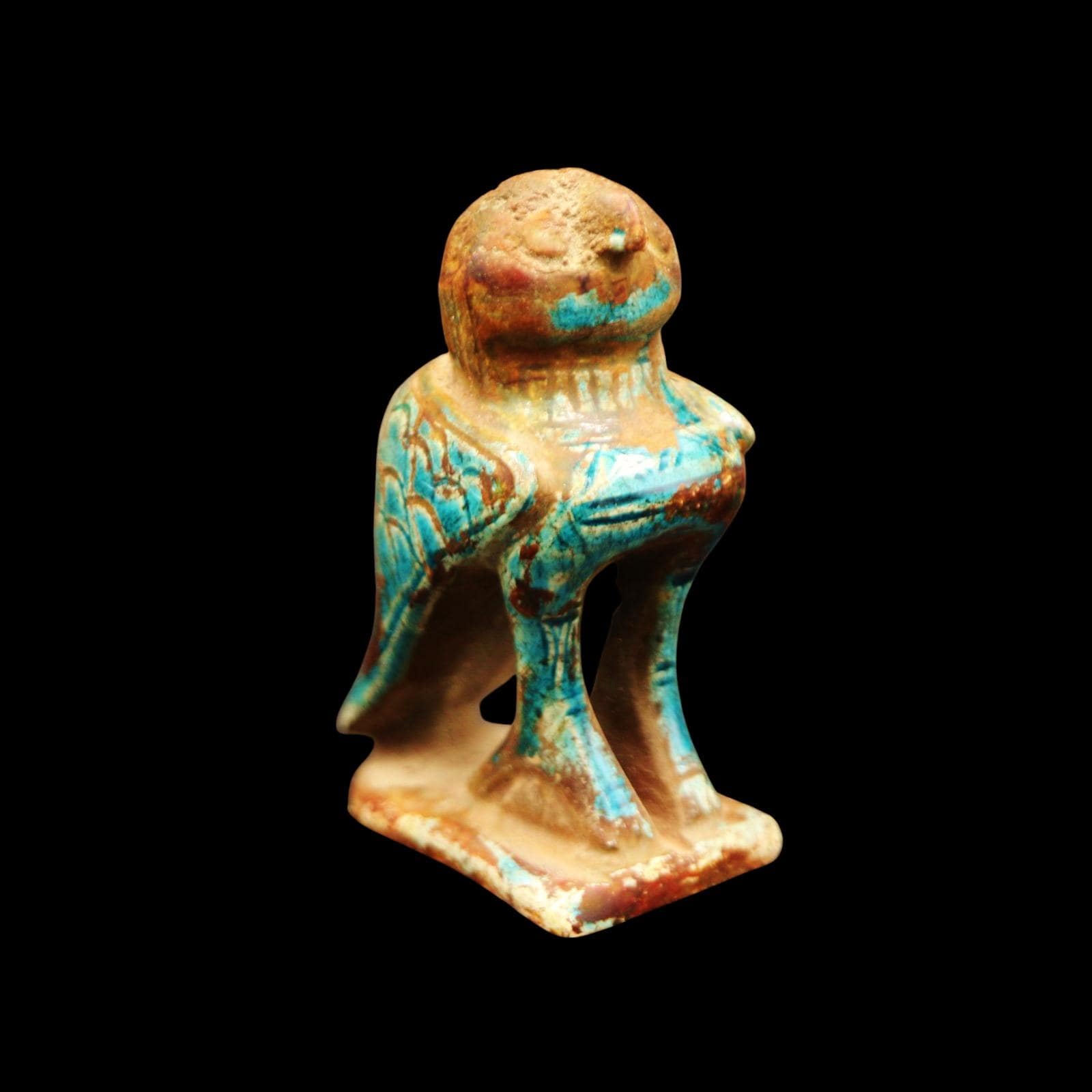 Unique Antique Stone/Faience Amulet Figurine Holly OWL Bird "Symbol of Wisdom", Ancient Eg
