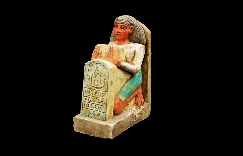 Fine Antique Egyptian Scribe Stone Statue Figure of ANCIENT EGYPT....UNIQUE