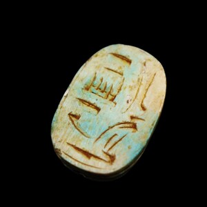 Rare Antique Stone Scarab Beetle Amulet Figurine Ancient Egyptian Culture &quot;Symbol of Creation & Renewal&quot;