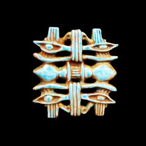 ZELDZAME OUDE antieke Egyptische faience wadjet oog van Horus-amulet "Symbool van bescherming", oud-Egyptisch... GROOT afbeelding 1