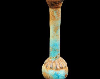 X-LARGE Authentic Carved Glazed Stone/Faience Jar PotteryAntique Ancient Egyptian....VERY UNIQUE