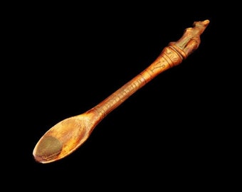 Rare Antique Stone Spoon of Ancient Egyptian with Cat Bastest GOD "BAST"...UNIQUE