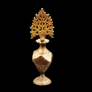 RARO frasco antiguo de bronce para delineador de ojos kohl egipcio, hecho a mano... PIEZA ÚNICA