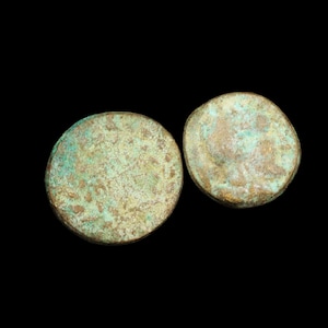 Rare set of TWO Ancient Roman Egyptian Billon Coins Antoninus Pius