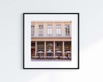 Cafe Le Nemours SQUARE | Photo Print | Palais Royal | Travel Photography | Travel Art | Wall Decor | Paris | France | Europe Art