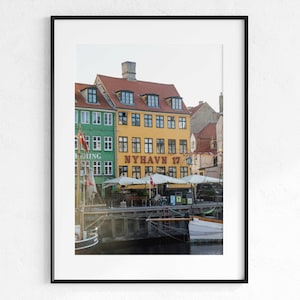 Nyhavn View Photo Print Denmark Photography Copenhagen Wall Decor Danish Travel image 1