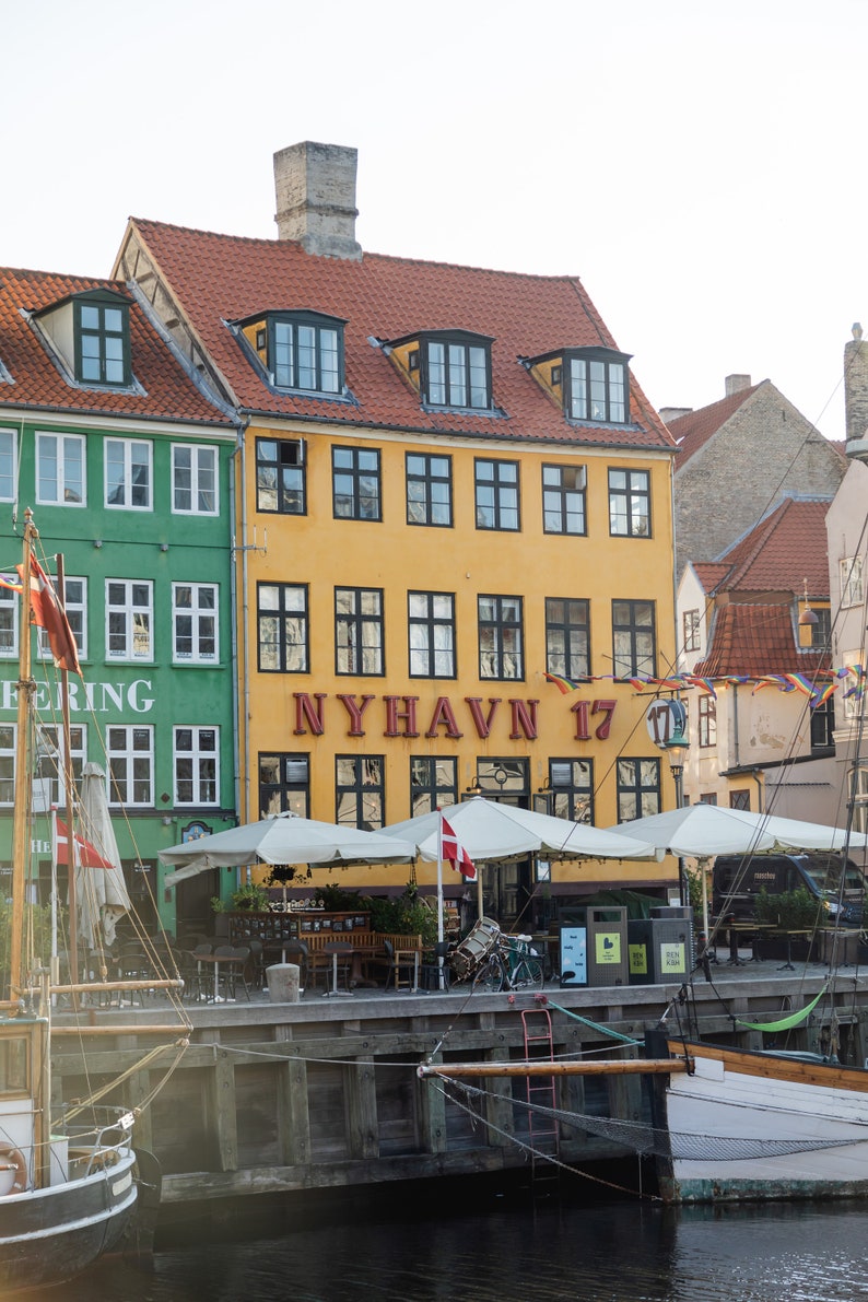 Nyhavn View Photo Print Denmark Photography Copenhagen Wall Decor Danish Travel image 2