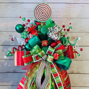 Whimsical Christmas Tree Topper, Christmas tree topper