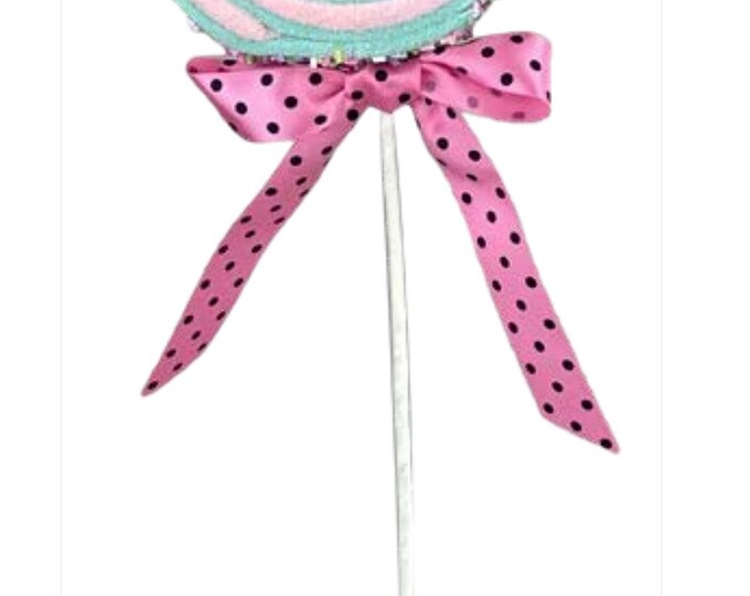 23” Lollipop Spray: Pink & Blue, candyland Christmas decor, pink and blue Christmas decor, lollipop prop, Christmas tree ornament, Christmas