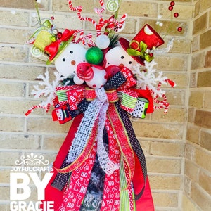 Snowman tree topper,colorful snowman tree topper,Christmas tree topper, snowman Christmas tree topper,tree topper,Christmas tree decor