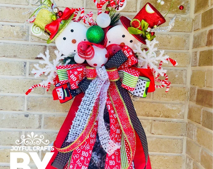 Snowman tree topper,colorful snowman tree topper,Christmas tree topper, snowman Christmas tree topper,tree topper,Christmas tree decor