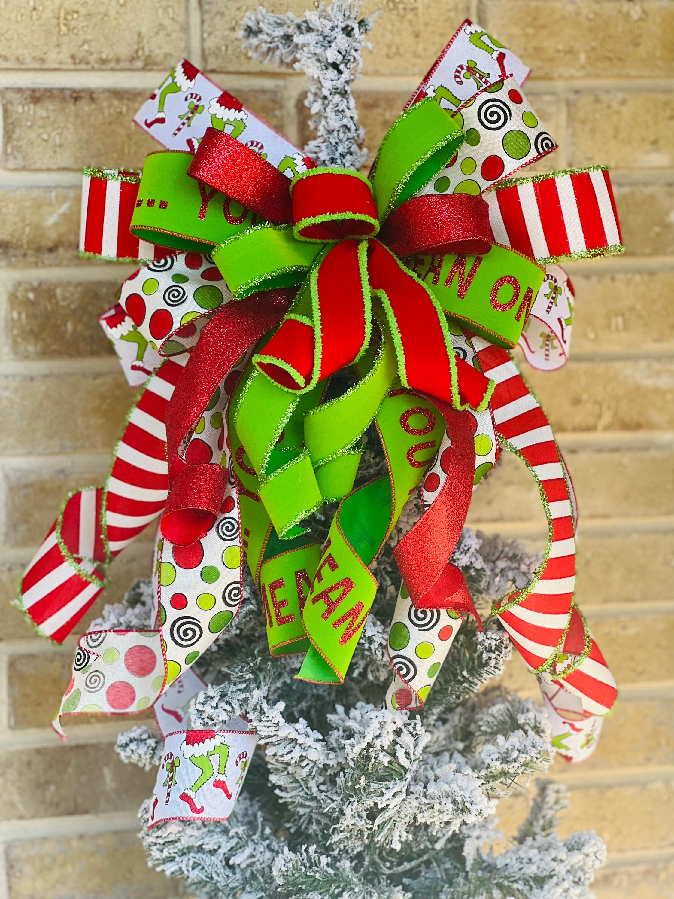 Diy Christmas Tree Bow Toppers