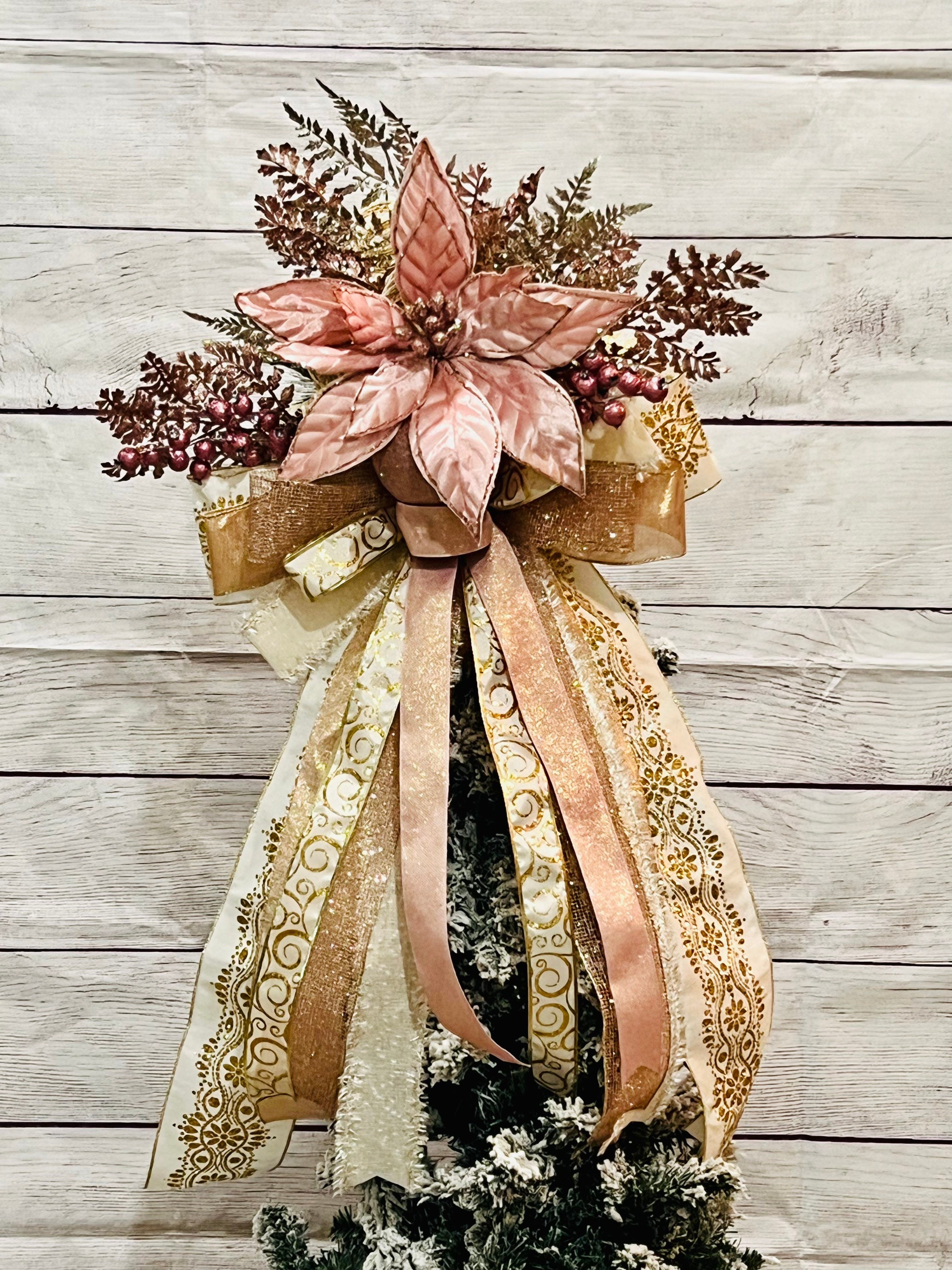 Rose gold tree topper deals