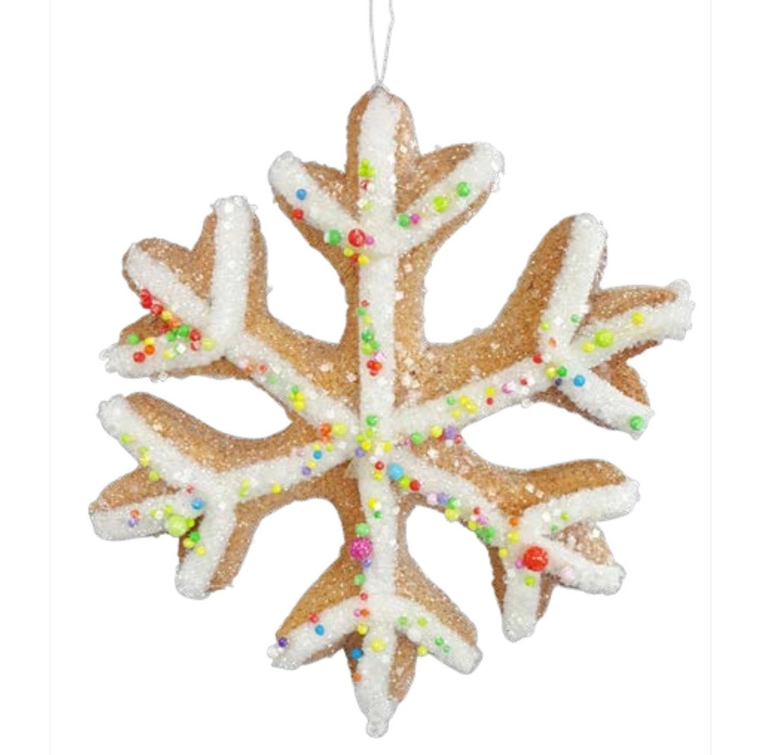 7” Snowflake Cookie Ornament, Ornament Snowflake Cookie,snowflake ...
