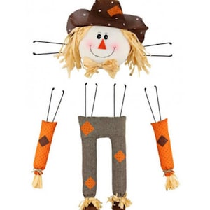 4 piece 29.5 H Scarecrow Decor kit, wreath kit, fall decor, scarecrow wreath, scarecrow wreath kit