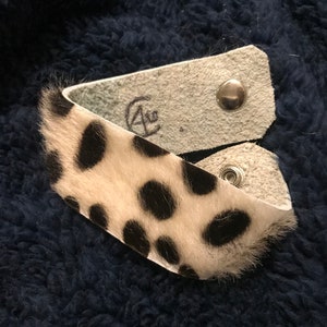 leopard hair on hide bracelet