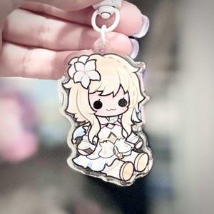 genshin lumine kawaii bag charm keychain