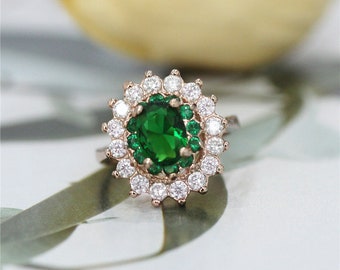 Black Cubic Zirconia Gemstone Ring Oval Shape Wedding Ring 18k White Gold Plated Ring Black Spinel Engagement Ring US6