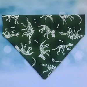 GLOW Dinosaur Print Over-the-Collar Pet Bandanna