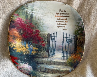 Thomas Kincade Limited Edition Plate, "I am the Light of the World"