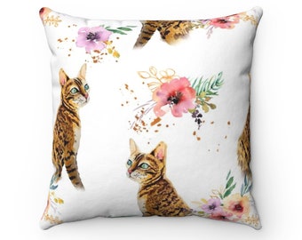 Bengal Cat Cushion Bengal Cat Cushion Cover Choice of sizes Handmade