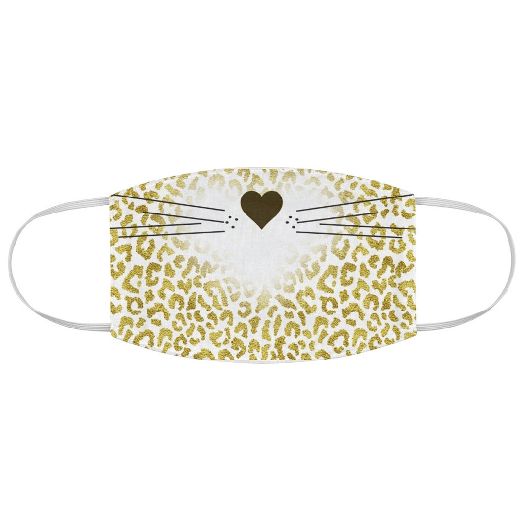 Cheetah Cat Face Mask Cheetah Print Cat Face Dust Cover Face Etsy