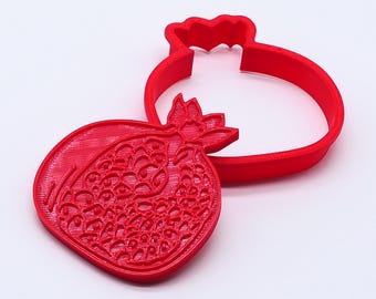 Cookie cutter for Rosh Hashanah, pomegranate with stamp
